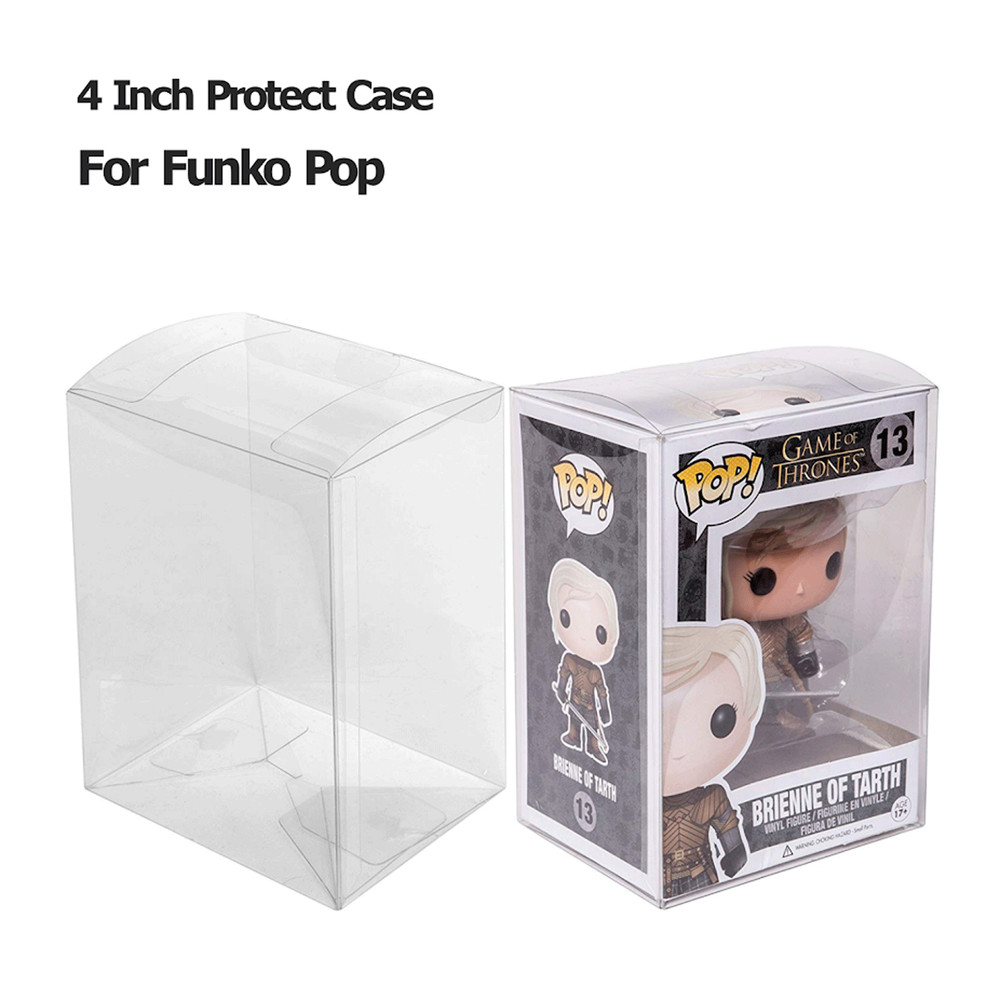 10x Pop Protector Case for 4” Funko Pop Figures Plastic Display Box Locking Tab