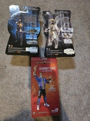 Mezco Mortal Kombat X Kitana Raiden Johnny Cage Figure Set Boxed Alt Hands