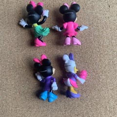 Disney Minnie Daisy PVC Plastic 2.5” Figure Lot of 4