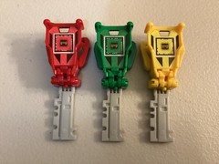 Lot of 3 Power Rangers Super Megaforce Keys Mystic Force Red Green Yellow 2013