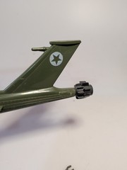 HASBRO 1983 GI JOE DRAGONFLY XH-1 HELICOPTER NEAR COMPLETE w/ FIGURE