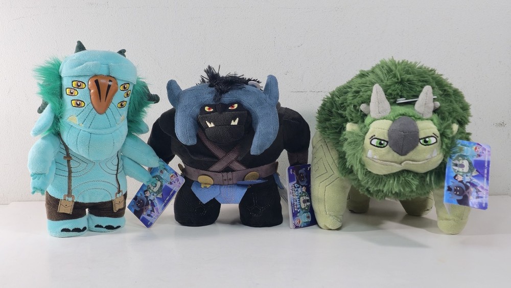 FUNKO Troll Hunters Of Arcadia Set Of 3 Plushies Argh Blinky & Bular 9″ – New