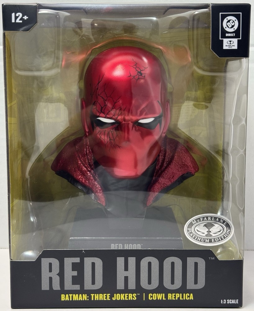 McFarlane DC Direct RED HOOD Cowl Replica PLATINUM CHASE Batman Three Jokers