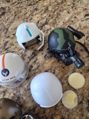 5 Cotswold Collectibles GI Joe 1/6 Pilot Camo White Bike Helmet Lot