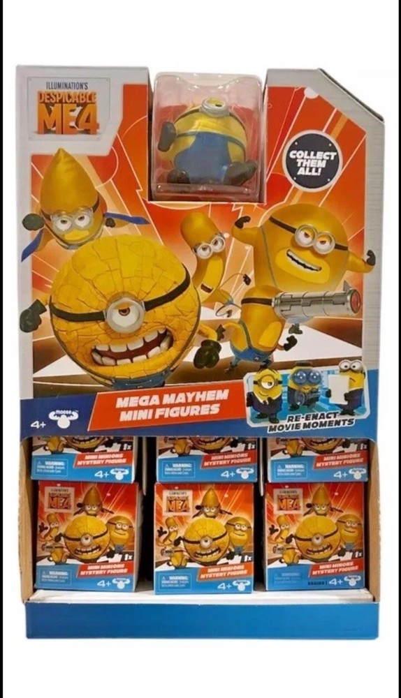 New Despicable Me 4-Minions Mini Mystery Series 1 & 2 Figures -LOT OF 23+DISPLAY