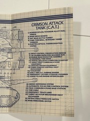 1985 GI JOE Cobra Motorized Crimson Attack Tank Original Blueprints Instrs. CAT