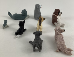 Puppy Kitty In My Pocket Figure 8pc Lot Vintage 1994 MEG Bernard Poodle Dog Cat
