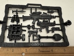 Small Plastic Weapon & Accessory Lot Unpunched Assault Rifle Pistol Grenades