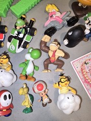 Super Mario Mixed Lot 24 Pc Nintendo Toy Figures Car Peach Yoshi McDonald’s More
