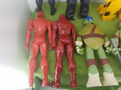 Lot Of 7 Action Figures Tall Hard Plastic Posable 11″ & Larger See Pics