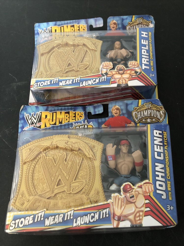 WWE Wrestling Rumblers Champions Triple H And John Cena Exclusive Mini Figure