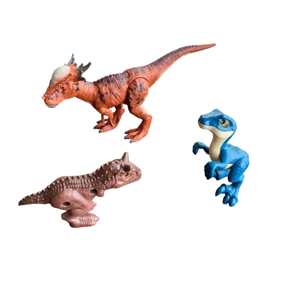 Jurassic World Dinosaur Figure Lot of 3 Stygimoloch Carnotaurus Velociraptor