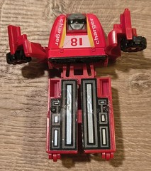 Vintage 1984 GOBOT Dynabot Motorized Military JEEP Red Charger F-15 Fighter Jet