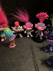 Lot of 12 Trolls Figures Characters Toys Dolls World Tour Finger Puppets Etc