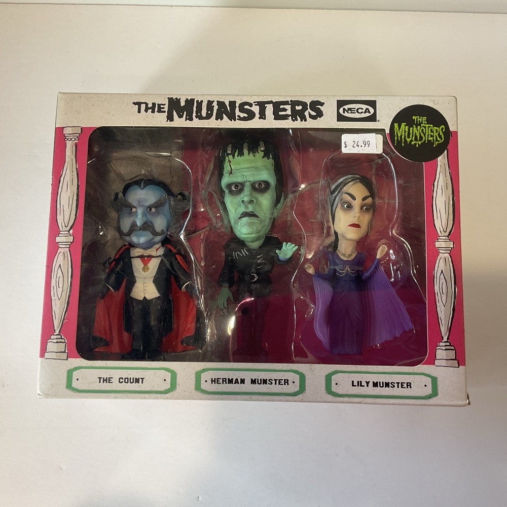 NECA Rob Zombie’s The Munsters Stylized Figures Little Big Head 3-Pack New