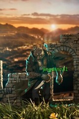 1/12 Maestro Union Werewolf Custom Wired Green Trench Coat+Pants For 12inch Toy