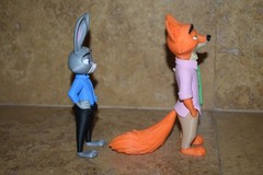 OOAK 3D Printed ZOOTOPIA 2 Judy Hopps Nick Wilde Figure figurine statue set