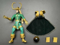 1990s ToyBiz Marvel Avengers Captain/Ant-Man/Wasp/Loki/Ultron 6″ Figure Set/Lot