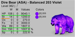 Ark Survival Ascended PVE Dire Bear TOP STATS