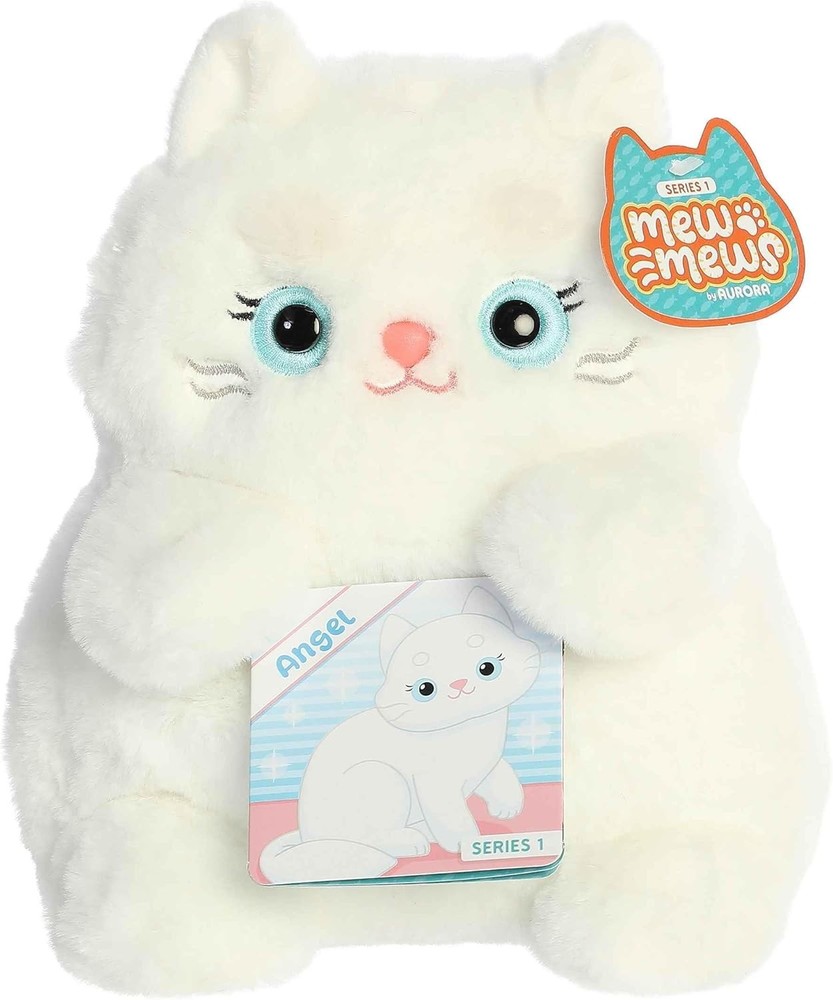 Aurora Playful Mewmews #34324 Plush Toy ANGEL White Cat 8″ Mewmew NWT