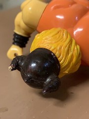 Vintage 80s MOTU KO Galaxy Heroes Wrestler Warrior Huk Orange Chest Variant READ