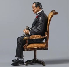 The Godfather Don Vito Corleone Action Figure 6″ Marlon Brando Statue Chair & Ca