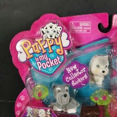NEW Puppy In My Pocket 3 Dogs Crystal Little Home Fritz Boo Chow Petey Westie