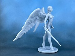 Action Figure black angel 60mm Resin Figure. Tabletop Miniature