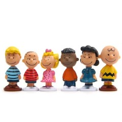 Peanuts Charlie Brown Snoopy Playset 12 Figure Cake Topper Usa Toy Set
