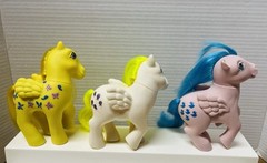 Vintage G1 MLP My Little Pony Pegasus 3 Lot-Sprinkles, Butterfly, Surprise TAF
