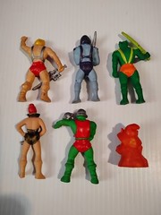 Vintage Masters of the Universe Figure Eraser Lot He Man Skeletor Orko Teela Etc