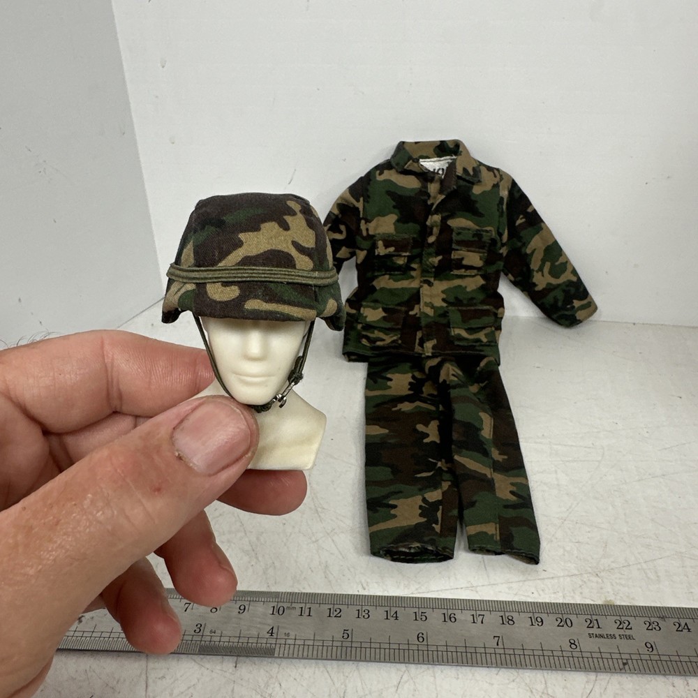 1/6 HASBRO GI JOE US ARMY 10TH MTN DIV WOODLAND CAMOUFLAGE UNIFORM & HELMET SET