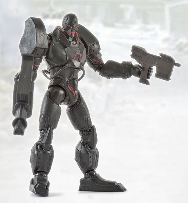 1:18 World Peacekeepers: AMMOBOT Black Armor with Standard Suit 81301S