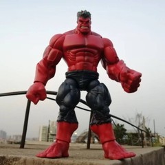 Hasbro Red Hulk Action Figure 8″ old loose
