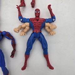 Spider-Man ’95, 02, 06 Lot Of 8 Hasbro Action Figures Plus Motorcycle VTG Spidey
