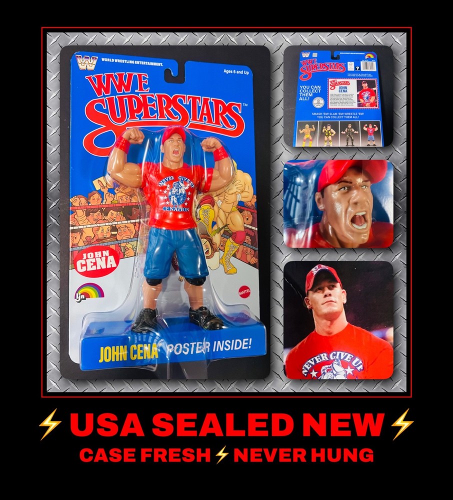 USA* Mattel vtg LJN WWE WWF Wrestling Superstars John Cena 8″ Action Figure MOC