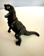 Vintage Imperial Black Plastic Rubber Dinosaur Monster Toys Hong Kong As Is