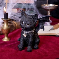 Nemesis Now Vampuss Black Bat Cat Figurine 16cm, Resin, Black, Black Bat Cat Fig