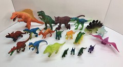 Dinosaurs Lot Of 20 Various Figures, Sizes & Colors – Varies From 5” To 1” -READ