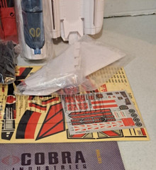 GI JOE ~ 2013 JETFIRE JET ~ TRANSFORMERS CLUB ~100% & UNUSED STICKERS & WEAPONS