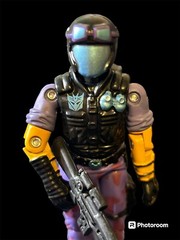 Transformers Viper Cobra Decepticon Purple Black Major Custom GI Joe w/Filecard