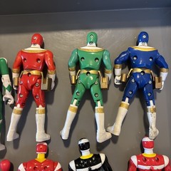 Vintage Lot of 1990s Power Rangers Action Figures – Red Green Blue Black White