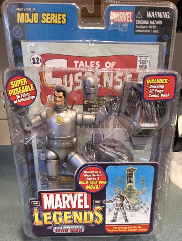 Marvel Legends Mojo Series Iron Man Boxed Action Figure w/ Comic & Diorama 2006