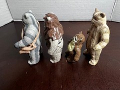 VINTAGE KENNER STAR WARS 1983 EWOK SET LOT OF 4 WICKET CHIRPA LOGRAY TEEBO READ