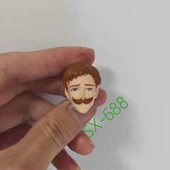 New 1/12 The Seven Deadly Sins Escanor Head Carving for 6″ Romankey Big Guy Body
