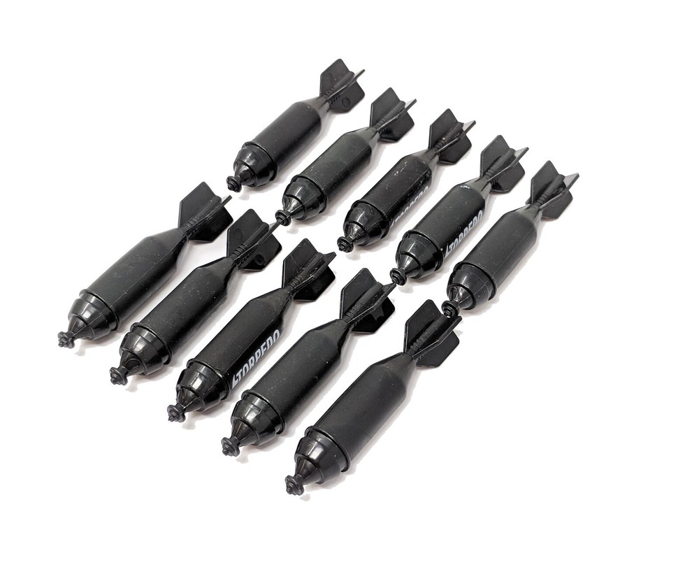 10 pc Toy Military Navy Submarine Torpedo Missiles Diorama Set