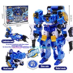 Miniforce Dinoid Warrior Rex Kaiser 7-Headbots D9 D7 Great Integration Robot Set