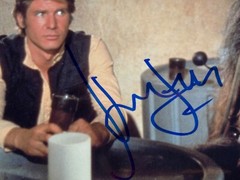 Signed Star Wars Harrison Ford & Peter Mayhew Han Solo Chewbacca 8×10 Autograph