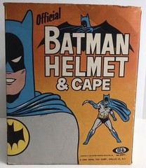 Vintage 1966 Ideal BATMAN Cape & Helmet (Cowl) Playset w/Box VERY NICE!