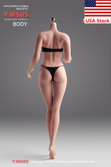 YM505 1/6 Female Pale Sexy Large Breast Flexible Body&Details For 12”Figure
